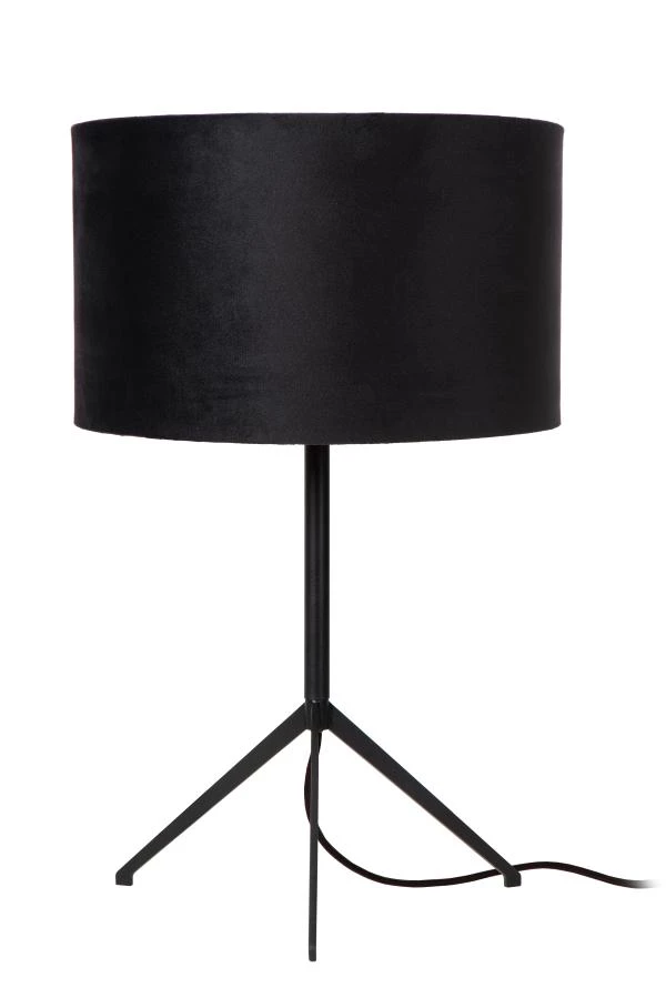 Lucide TONDO - Lampe de table - Ø 30 cm - 1xE27 - Noir - éteint